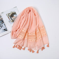 Lace Tassel Scarf for Women - Casual Cold Weather Scarves