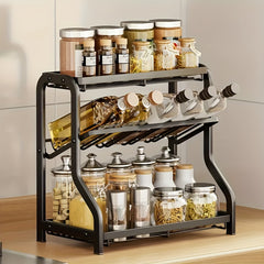 3 Tier Kitchen Rack Organizer Counter Storage Shelf Seasoning Organizer
