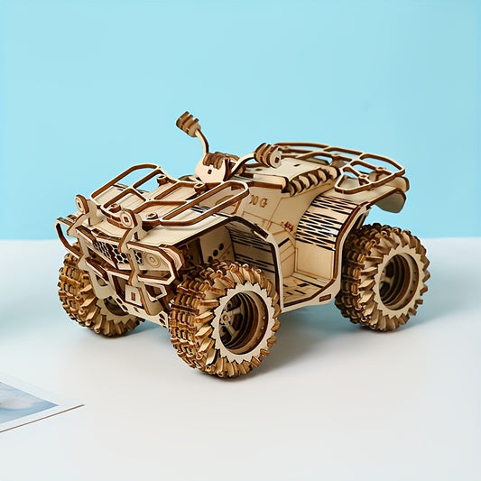 3D Wooden Puzzle Model of a Beach Car Assembly Toy