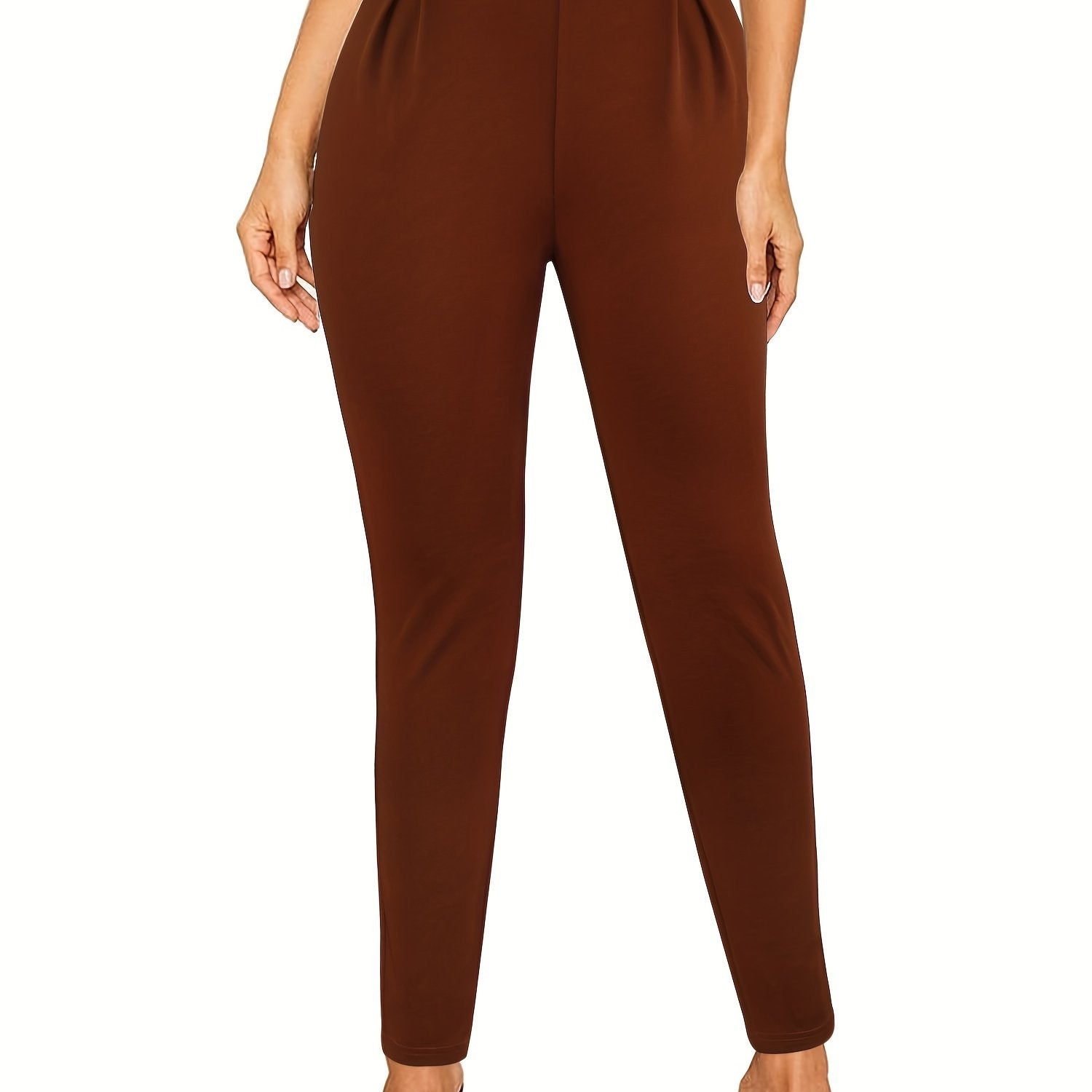 High Waist Button Decor Pants