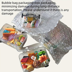 16pcs Suitcase Faux Food Props Cake Models Photography Prop