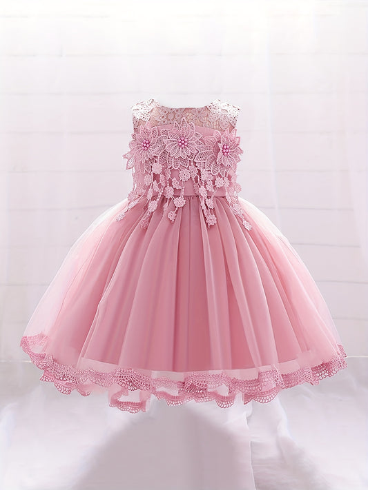 Floral Decors Girls Birthday Party Princess Dress