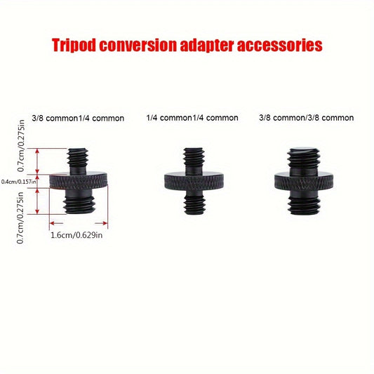 Screw Adapter Thread For Tripod Accessories Camera Mount 3/8 Male 1/4 Male
