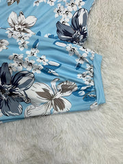 Women's Plus Floral Print Wideband Waist Joggers