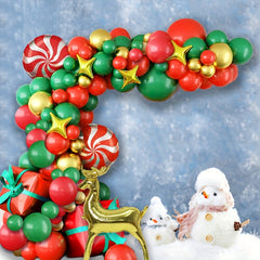 101pcs Christmas Red Windmill Balloon Arch Set for Party Decoration