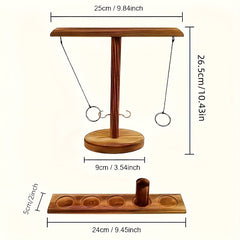 Wooden Hook And Ring Combat Game Set Indoor Outdoor Party Game