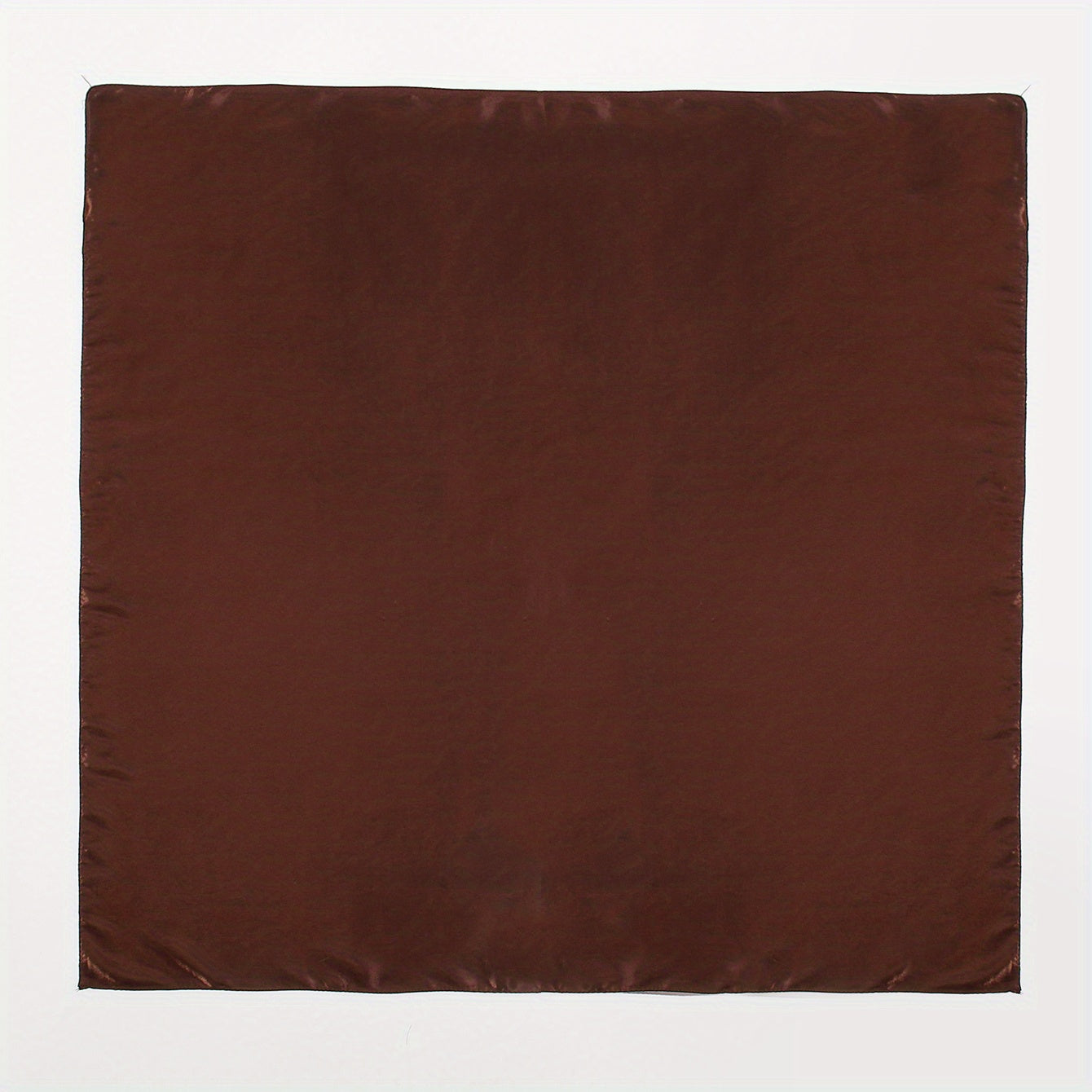 Brown Satin Bandana Classic Square Scarf Women Sun Proof Head Wrap