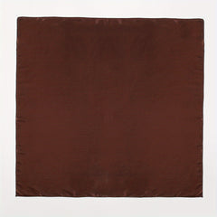 Brown Satin Bandana Classic Square Scarf Women Sun Proof Head Wrap
