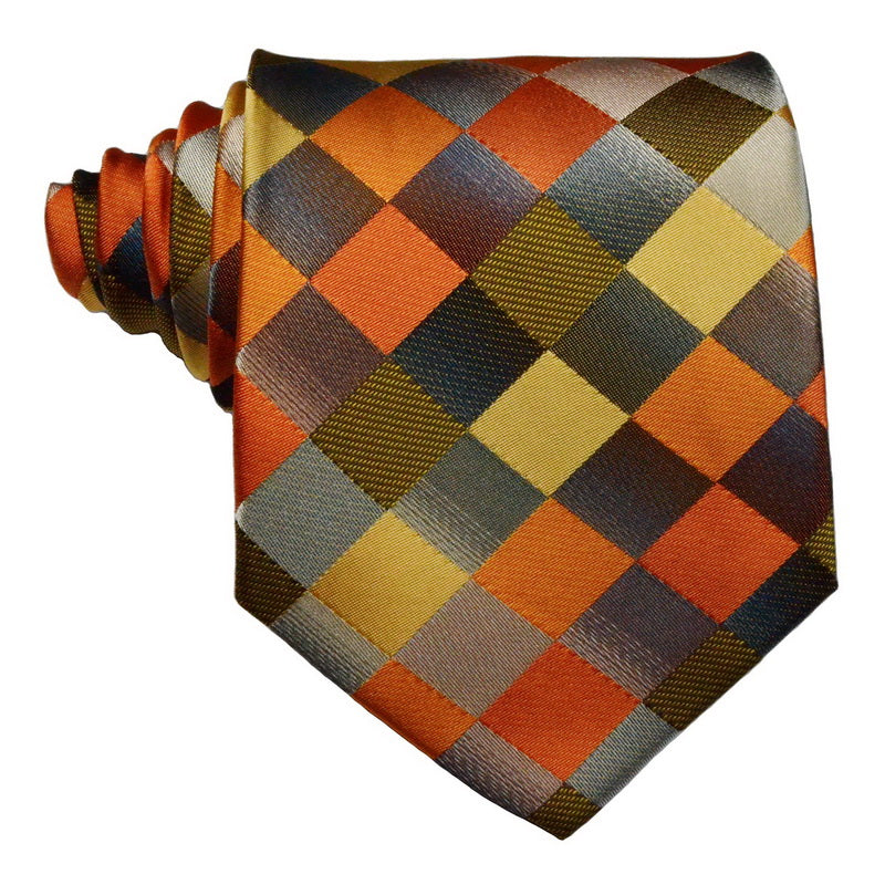 Men's Purple Pink Plaid Checks Tie 3 6 Inch