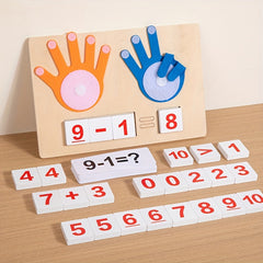Wooden Finger Counting Board Math Toy for Toddlers 3-6 Years