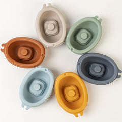 Colorful Stacking Boat Bath Toys for Kids - Durable ABS Material