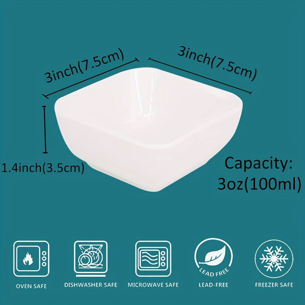 12 Pcs Ceramic Dip Bowls Set 3 Oz Condiments Server Dishes Mini Bowls