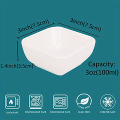12 Pcs Ceramic Dip Bowls Set 3 Oz Condiments Server Dishes Mini Bowls