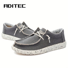 Men's Lightweight Canvas Slip On Loafers