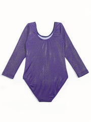 Girls Cartoon Pony & Rainbow Gymnastics Leotard Bodysuit
