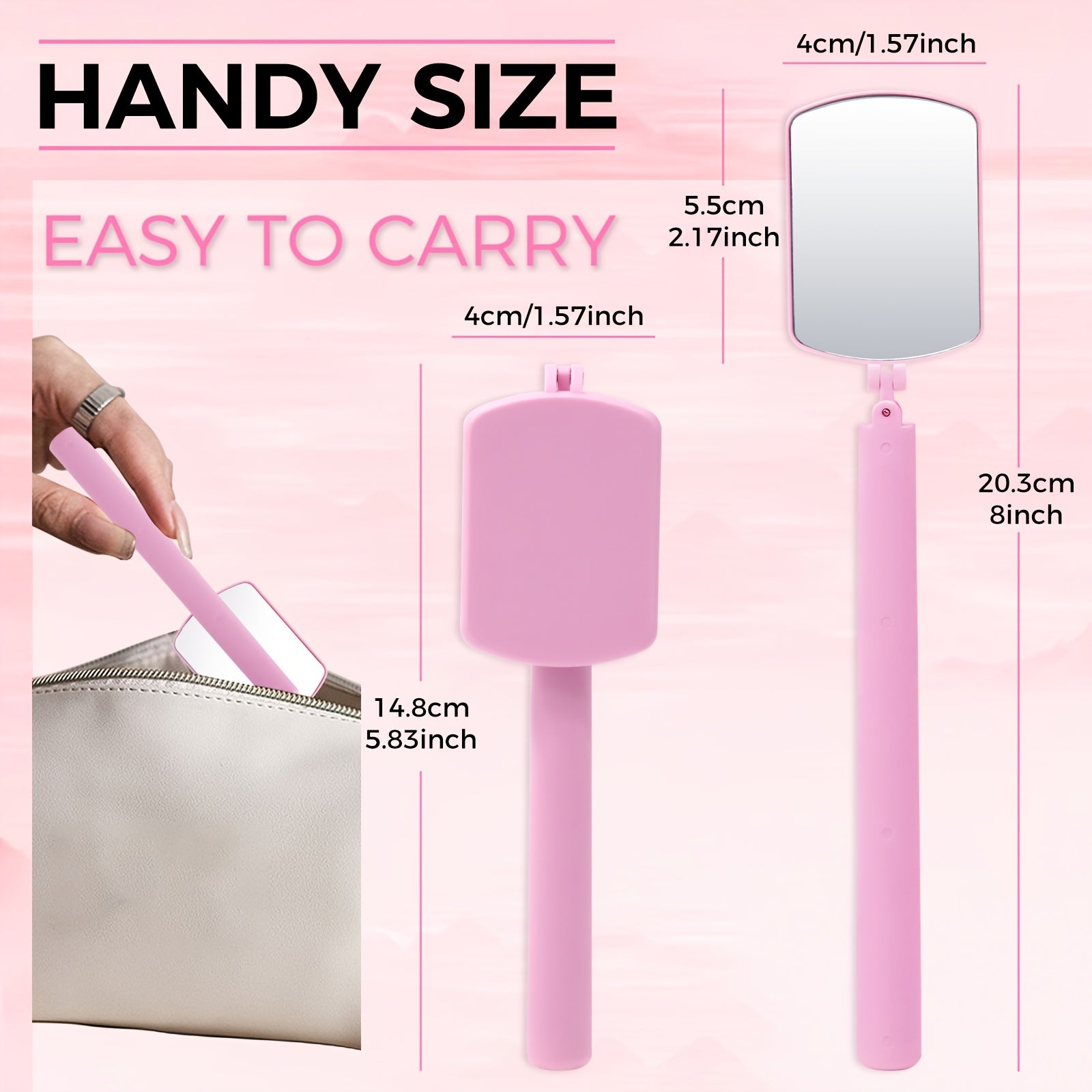 Large Folding Makeup Mirror Lightweight Eyelash Extension Checking Supplies