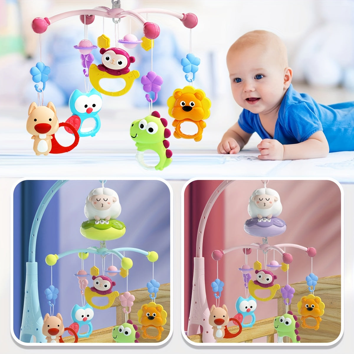 Sheep Bed Bell Pendant Music & Lights Toy