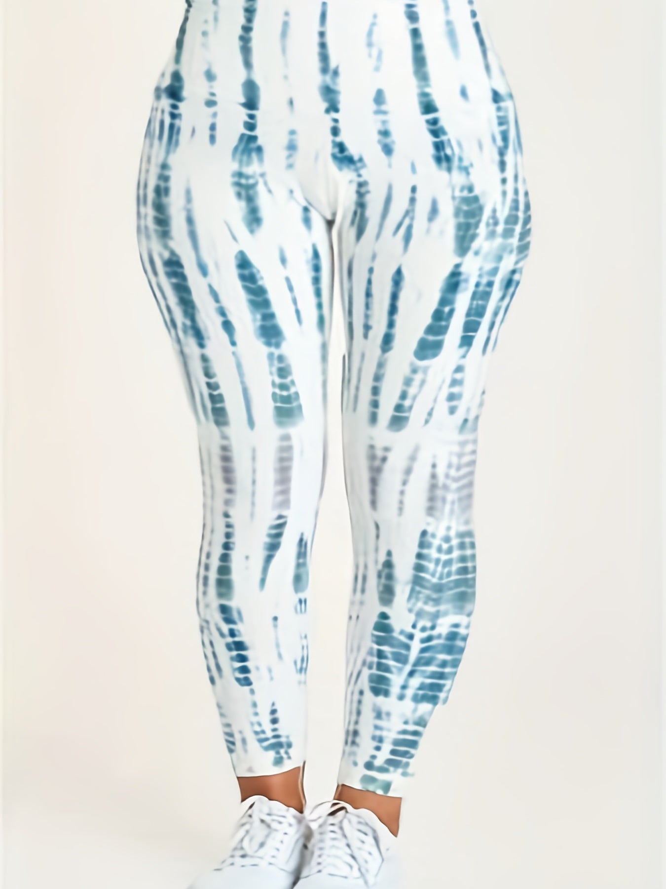  Tie Dye Stripe Print Skinny Leggings