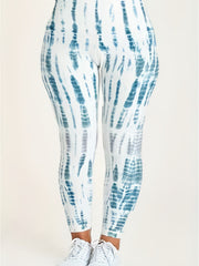  Tie Dye Stripe Print Skinny Leggings