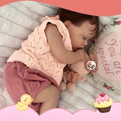 Soft Touch 48 Reborn Baby Doll Lifelike Sleeping Doll with Visible Veins
