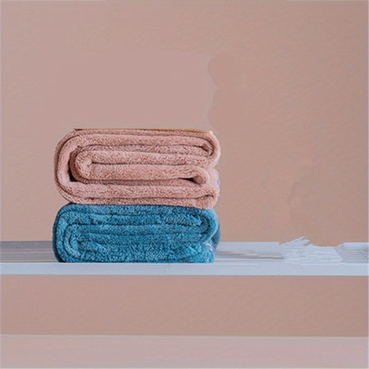 2pcs Cartoon Hair Drying Cap Coral Velvet Hair Towel Absorbent Shower Cap