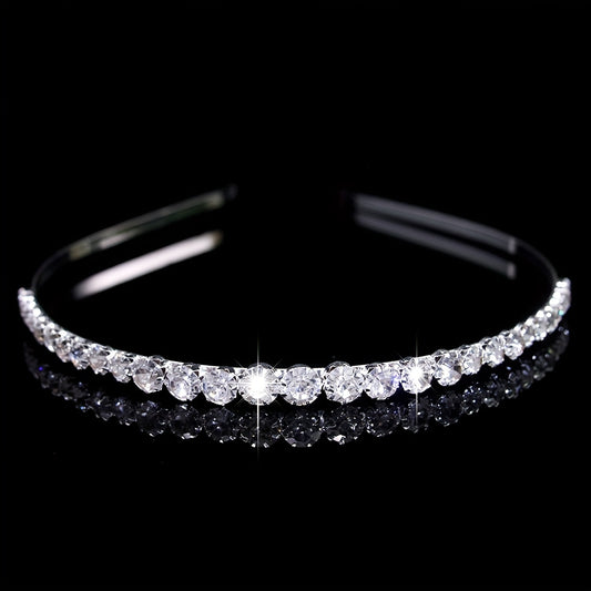 Queen Crown Rhinestone Headband Bridal Wedding Hair Accessory