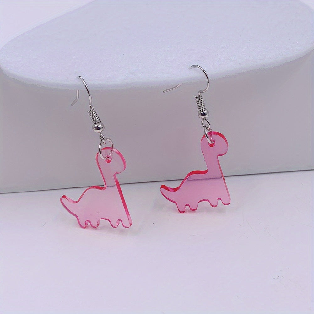 Fun Dino Acrylic Earrings for a Playful Look