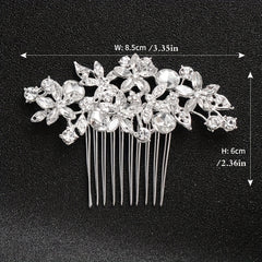 Bridal Crystal Rhinestone Hair Comb Side Insert Comb Head Jewelry