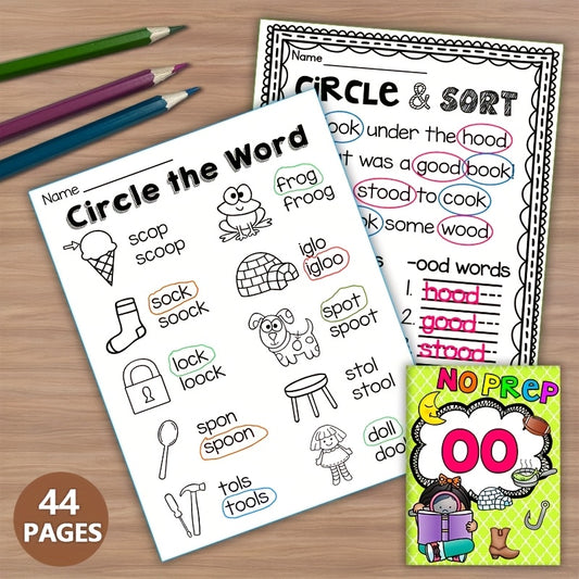 Phonics Workbook: Master 'OO' Word Families