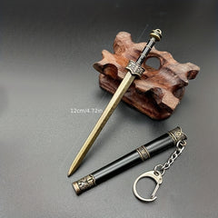 Ancient Sword Keychain Mini Weapon Toy Keyring Bag Charm Favors