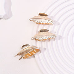 3pcs Leaf Shaped Hair Claw Ponytail Holder