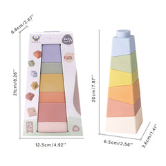 Colorful PVC Stacking Blocks Tower for Kids