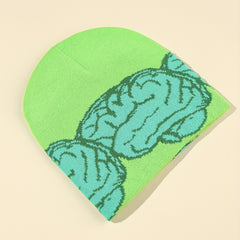Men's Brain Beanie Knitted Hat Winter Warm Skull Cap