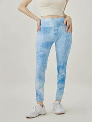  Tie Dye Ruched Hip Lifting Yoga Leggings