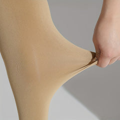  Solid High Rise Opaque Footed Tights