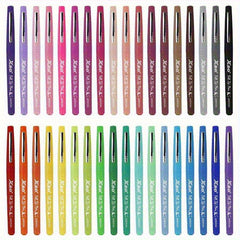 36 KING Ergonomic Gel Pens 0.35mm Fine Tip Bright Colors for Study Office Art