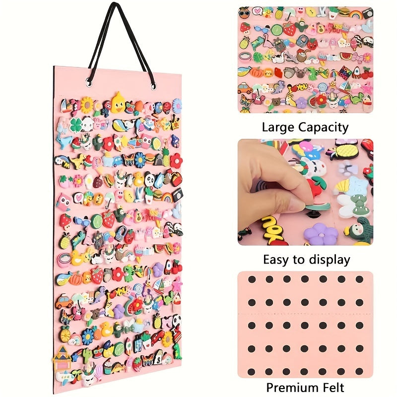 Shoe Charms Organizer Hanging Holder 180 Holes Wall Mounted Display