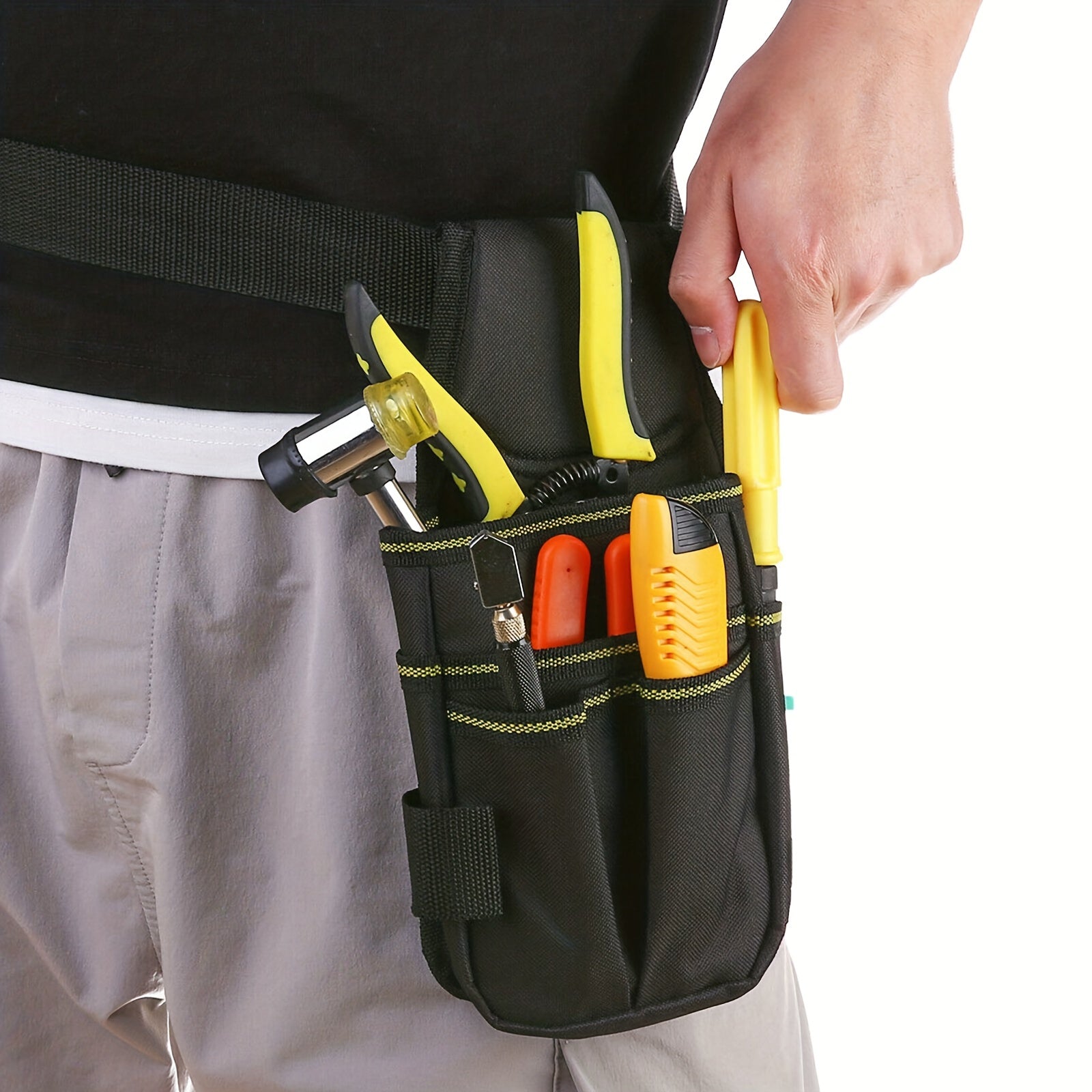 Electrician Waist Pocket Pouch Belt Bag Screwdriver Holder Storage Tool Bag