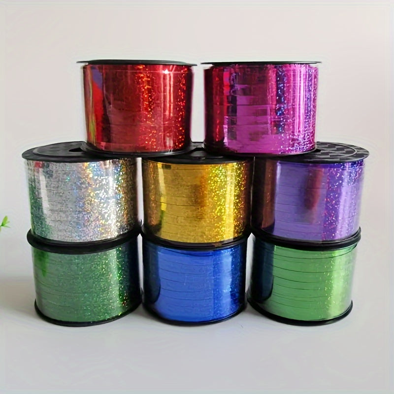 44m Christmas Balloon Ribbon Laser Crimped for Crafts Gift Wrapping