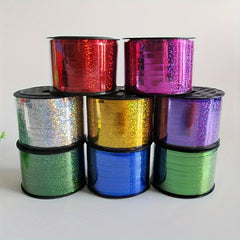 44m Christmas Balloon Ribbon Laser Crimped for Crafts Gift Wrapping