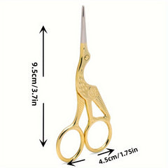 Stainless Steel Gilded Crane Scissors Retro Bird Scissors