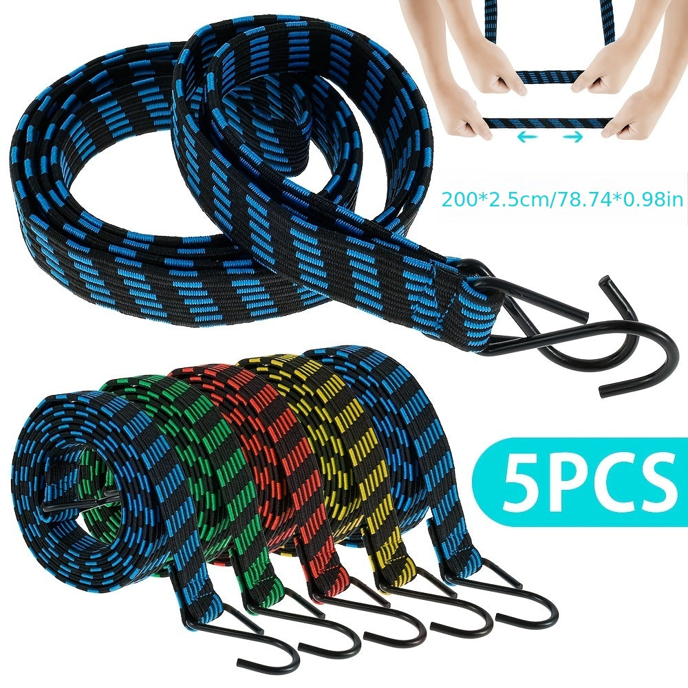 5Pcs Bungee Cords Heavy Duty Luggage Straps