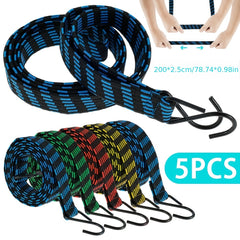 5Pcs Bungee Cords Heavy Duty Luggage Straps