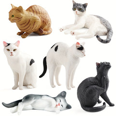 Handcrafted Simulated Cat Model Toy Solid Static Spotted Orange Cat