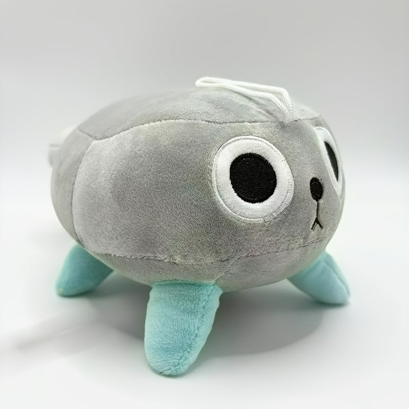 Expressive Grey Reptile Plush Toy for Gamers
