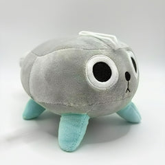 Expressive Grey Reptile Plush Toy for Gamers