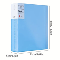 2pcs A4 Plastic Demo Book Folder with Transparent Insert, 100 Pages