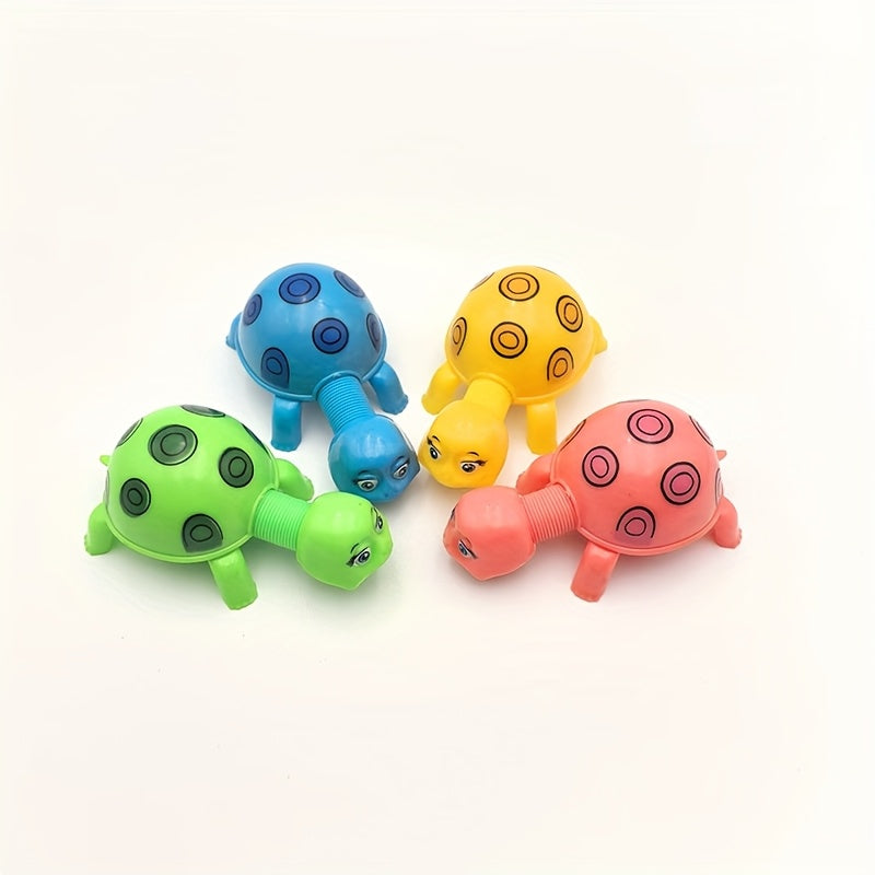 Colorful Flexible Turtle Pop Tube Toy Stretchable Neck Swing Action