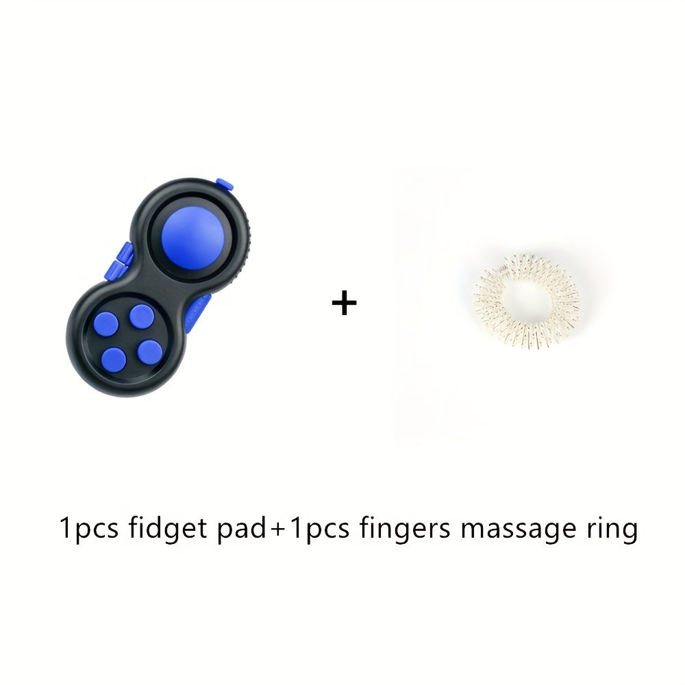 Fidget Pad Toy Finger Massager Ring Stress Relief Sensory Portable Fidget Toy