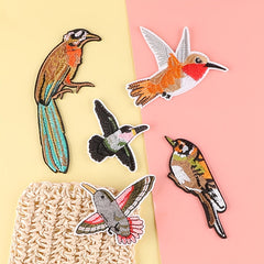 5pcs Cartoon Bird Embroidered Patches for Clothes Jeans Decorative Accessories